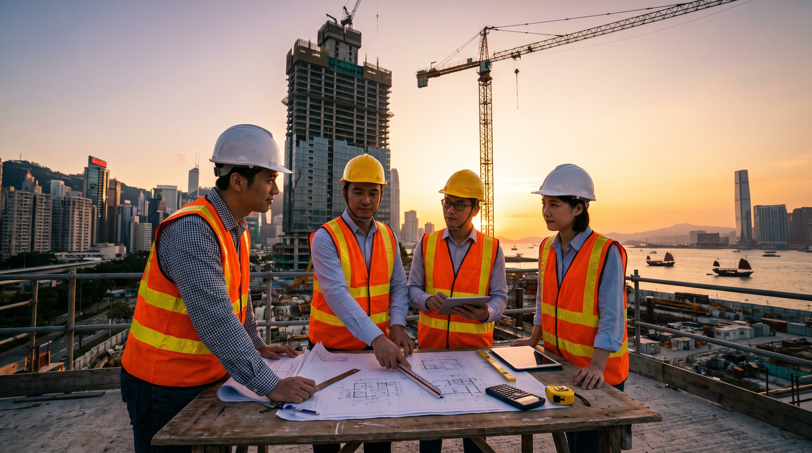 BK SURCO Construction Training - Professional Engineers at Hong Kong Construction Site